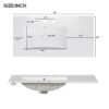 Bathroom Vanity With Ceramic Sink Combo, Abundant Storage Cabinet 2 Soft Close Doors And 5 Drawers - Black - Image 21