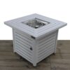 Outdoor Fire Pit Table With Lid - White Line - Image 4