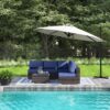 Outdoor Sectional Sofa Set With 11 Cushions, Glass Coffee Table, 4 Person - Brown - Image 5
