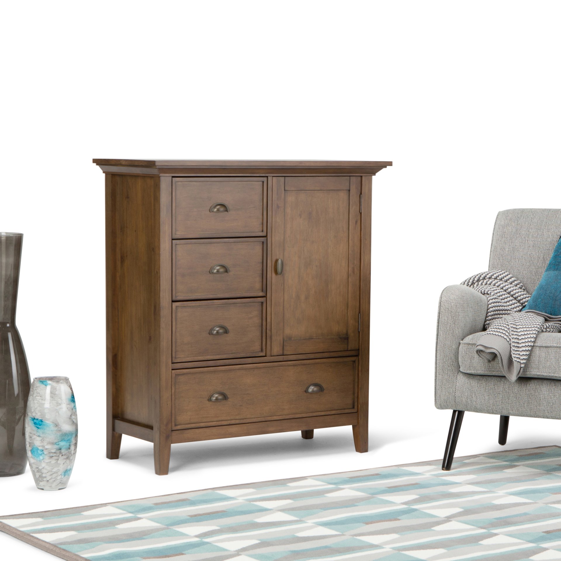 Redmond - Medium Storage Cabinet - Rustic Natural Aged Brown - Image 10