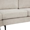 Upholstered 3 Seater Curved Sofa With Printed Pillows Chenille - Beige - Image 23