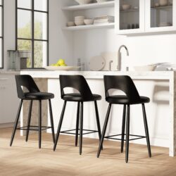 Callie - Counter Height Stool (Set of 2) - Black