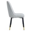 Modern Dining Chairs With Light Cushions And Metal Legs (Set of 4) - Light Gray - Image 11