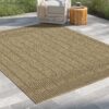 Earth - 5'3" X 7'3" Indoor, Outdoor Area Rug - Mocha, Natural - Image 4
