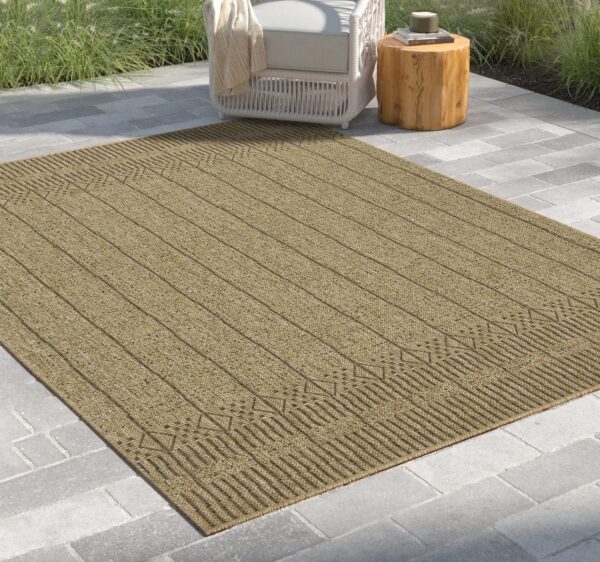 Earth - 7'10" X 10'3" Indoor, Outdoor Area Rug - Jute, Mocha