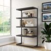 Erina - Bookcase - Distressed Charcoal Brown - Image 7