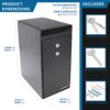 0 27 Cu Ft Dual Key Depository Safe - Black - Image 3