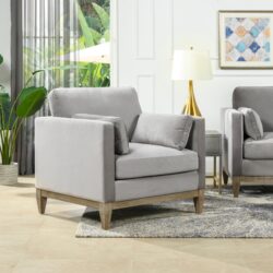 Knox - Modern Farmhouse Arm Chair - Opal Gray