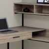 Computer Desk, Home Office, Corner, Storage Drawers, L Shape, Laptop, Contemporary & Modern - Taupe - Image 2