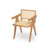 Chandigarh - Chic Arm Dining Chair Set (Set of 2) - Natural - Image 5