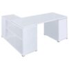 L Shape Computer Desk With Multiple Storage And Built In File Cabinet - White - Image 7