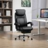 Big And Tall Office Chair, High Back Ergonomic Office Chair With Footrest, Executive Office Chair For Back Pain Relief - Black - Image 4