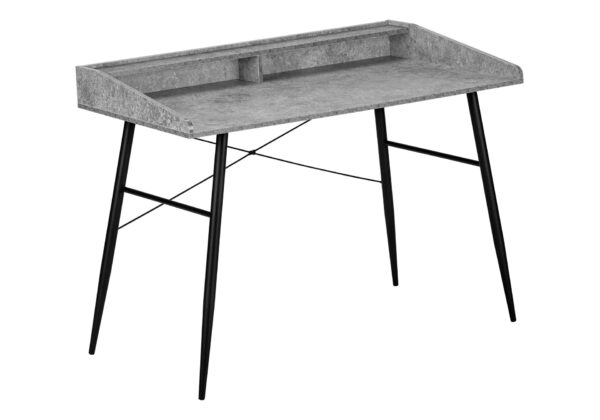 Computer Desk For Home Office, Laptop, Storage Shelves, Versatile Placement - Gray