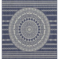 Sunshine - 5'3" X 7'3" Indoor, Outdoor Area Rug - Blue - Polypropylene