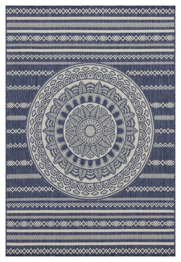 Sunshine - 5'3" X 7'3" Indoor, Outdoor Area Rug - Blue - Polypropylene