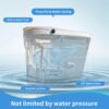 Tankless Smart Toilet With Bidet Built In, 1 Piece, Auto Flush, Auto Open / Close, Heated Seat, Bubble Wash, Warm Water And Dry, Adjustable Temp, Remote Control Side Know - White - Image 5