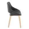 Fabrico - Mid-Century Modern Dining Chair (Set of 2) - Natural / Charcoal - Image 3