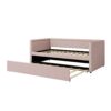 Modern Style Twin Size Upholstered Daybed With Trundle For Guest Room, Small Bedroom, Study Room - Pink - Image 5