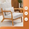 Accent Chair & Pillow Upholstered Arm Chair - Beige - Image 20