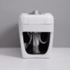 Smart Toilet Bidet Combo With Foot Sensor, LED Display, Heated Seat And Airflow, Ceramic - White - Image 13