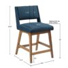 Boomerang - Dining Counter Stool Cushion - Navy - Image 3