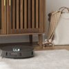 Grille Striped Sideboard Buffet Cabinet With Storage, Multifunctional Accent For Dining Room, Living Room - Walnut - Image 7