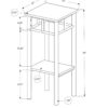 Accent Table, Square, Contemporary - White - Image 11