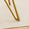 Modern Glass Dining Table With Metal Legs For 2 4 People - Gold - Image 11