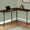 Computer Desk, Home Office, Corner, L Shape, Laptop, Contemporary & Modern - Espresso - Image 3