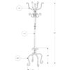 Coat Rack, Hall Tree, Free Standing, 8 Hooks, Entryway, Transitional - Black - Image 4