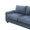 Modern 4 Seater Corduroy Sofa Couch With USB Ports, Hidden Storage, Flip Top Cup Holders - Blue - Image 18
