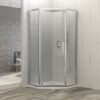Semi Frameless Neo Angle Hinged Shower Enclosure With Tempered Glass - Chrome - Image 4
