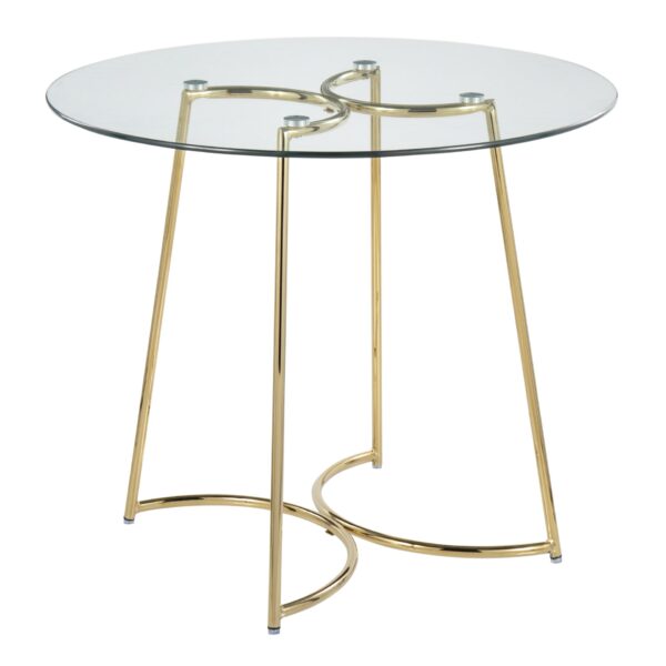 Cece - Contemporary / Glam Dinette Table - Gold / Clear