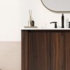 36" Modern Bathroom Vanity With Rectangle Ceramic Sink, Bathroom Cabinet And 45 Degrees Free Handle Design Soft Closing Doors, 1 Open Shelf At The Bottom - Dark Brown - Image 12
