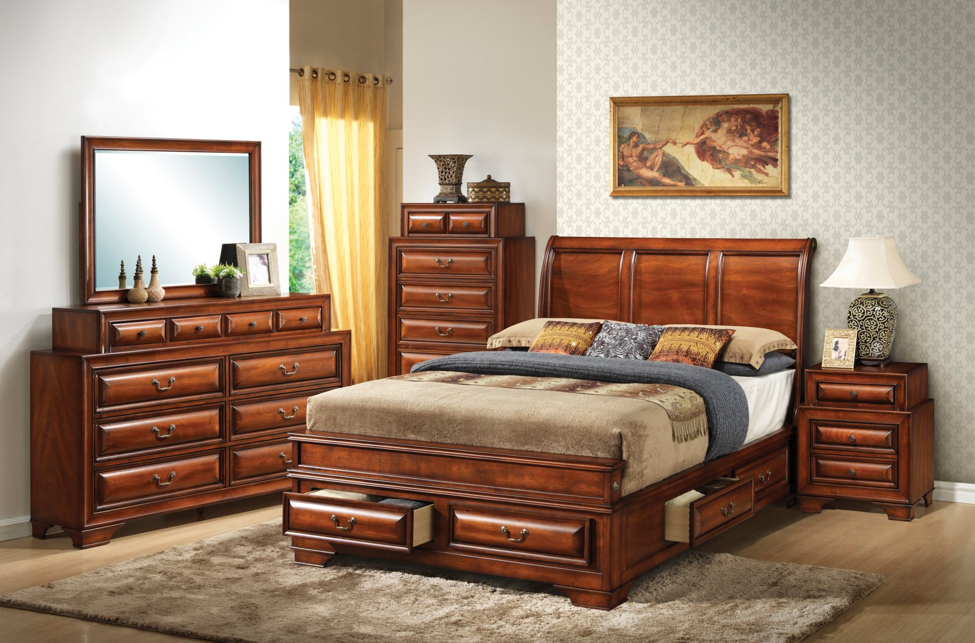 Lavita - Full Storage Bed - Oak - Image 3