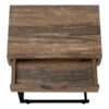 Accent Table, C - Shaped Contemporary & Modern - Brown - Image 5