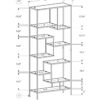 Bookshelf, Bookcase, Etagere, For Office, Contemporary & Modern - Silver - Image 5