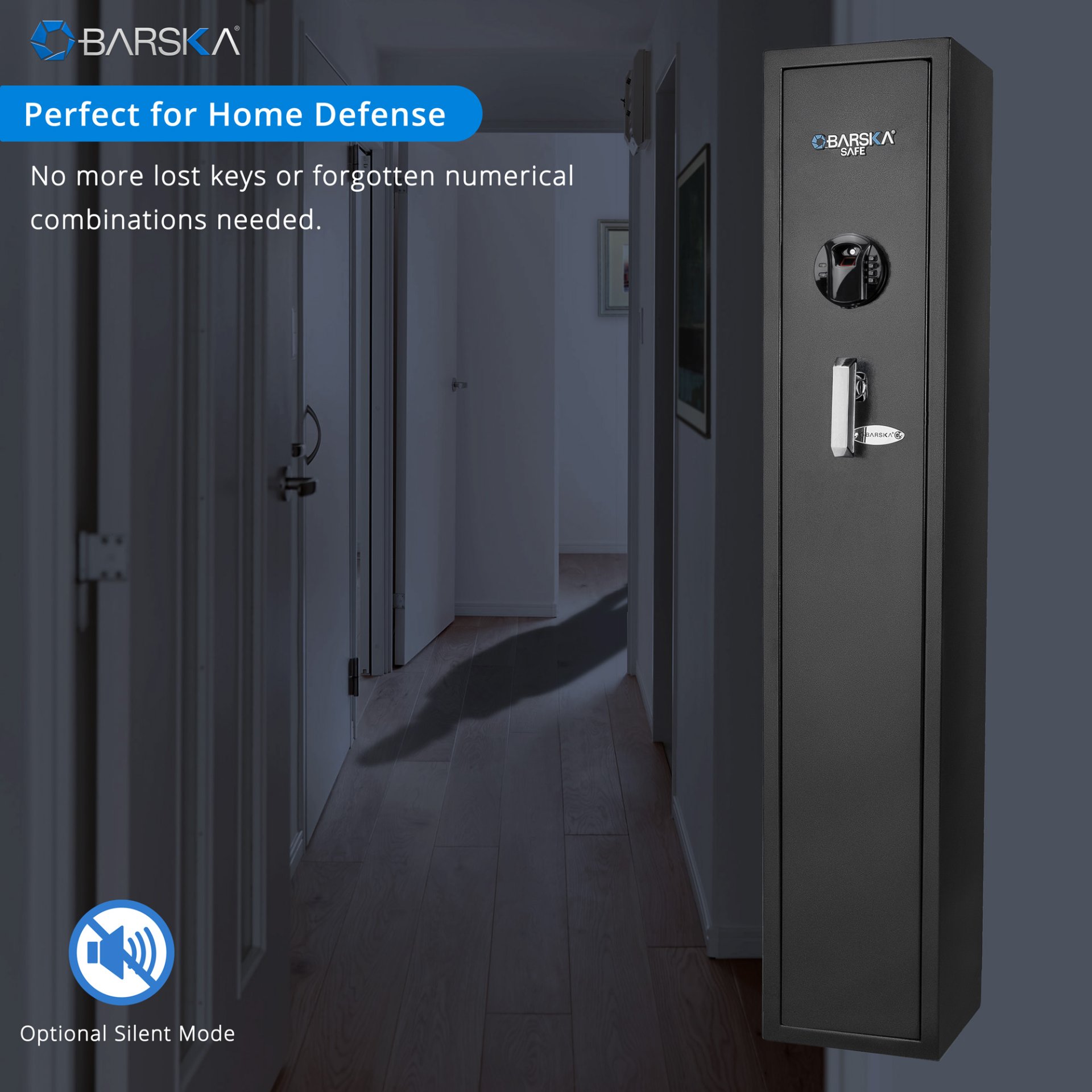 1.83 Cu Ft Biometric Keypad Rifle Safe - Black - Image 10