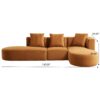 Orby - Sectional Sofa Right Facing - Cognac - Image 10