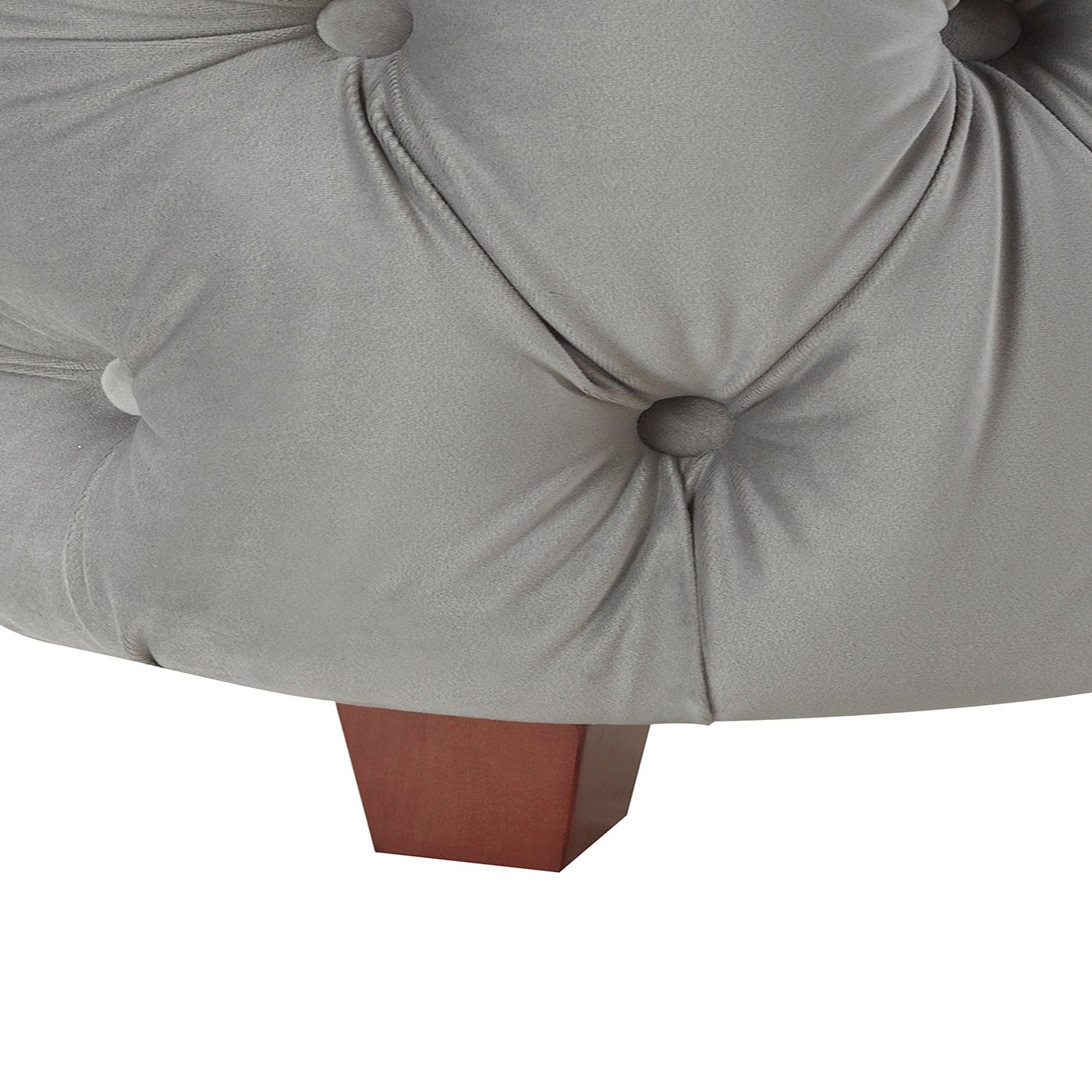 Brooklyn - King Tufted Panel Bed Headboard And Footboard Set - Opal Gray - Image 5