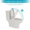 1 Piece Toilet With Dual Flush, Soft Closing Seat - White - Image 7