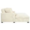 Oversized Chaise, Lounge Chair Classic Design, Soft Fabric, Durable Frame With Solid Wood Legs - Beige - Image 7