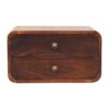 Curved Wall Mounted Bedside Table - Walnut - Image 11