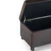 Avalon - Storage Ottoman Bench - Distressed Brown - Image 5