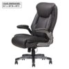 Bonded Leather Upholstered Office Chair With Adjustable Height And Armrest - Gray - Image 3