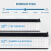 12" Twin Long Hybrid Mattress Individual Pocket Spring Comfortable Memory Foam Breathable Cool Knitted Cover - White / Black - Image 4