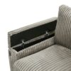 Modern 4 Seater Corduroy Sofa Couch With USB Ports, Hidden Storage Arms, And Flip Top Cup Holders - Brown - Brown - Image 17
