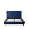 Dillon - Velvet Platform Bed Queen Size - Blue - Image 13