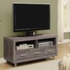 TV Stand Console Media Entertainment Center Storage Cabinet For Living Room - Taupe - Image 3