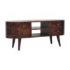 Rounded Entertainment Unit - Walnut - Image 2